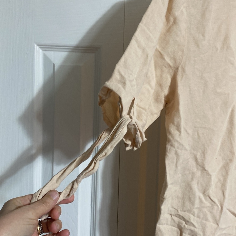 Zara Beige Button-Up Tunic - Picture 5 of 11